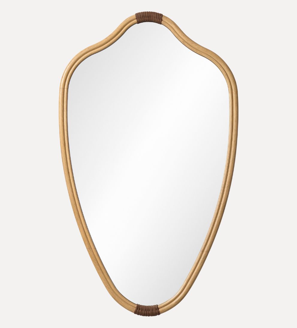 Lucca Mirror in Light Oak Wall Mirrors