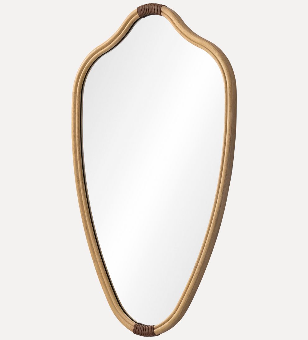 Lucca Mirror in Light Oak Wall Mirrors