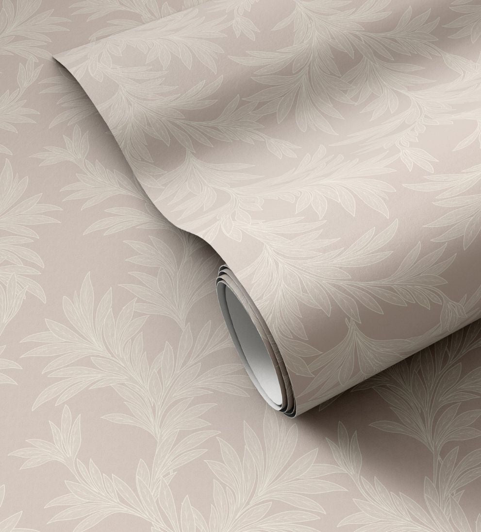 Lush Leaves Wallpaper - Lush Leaves Grey I Wallpaper