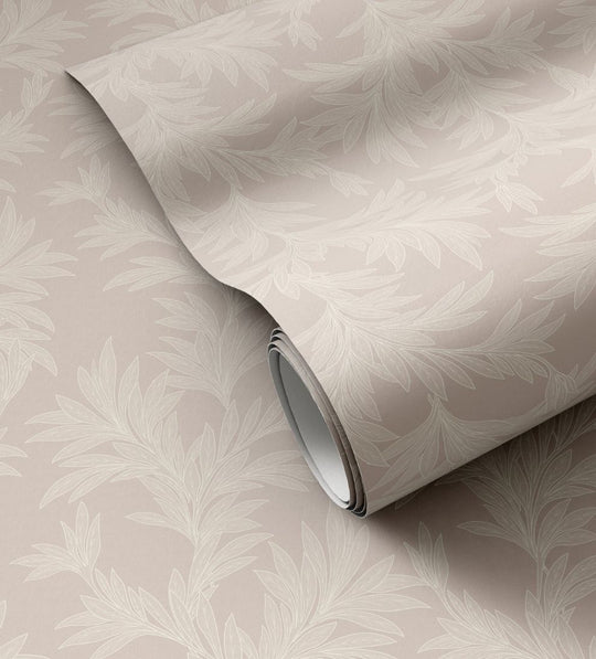 Lush Leaves Wallpaper  - Lush Leaves Grey I
