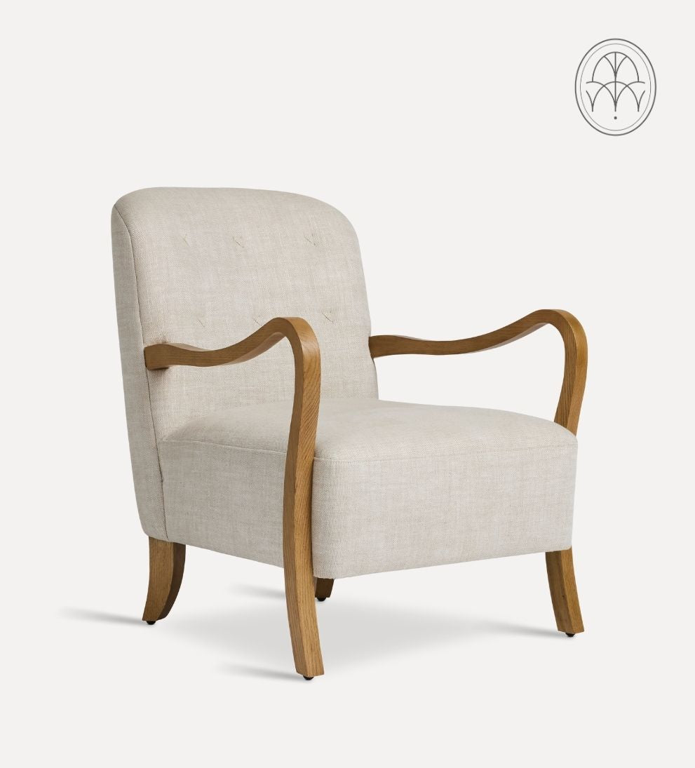 Milos Custom Walnut Lounge Chair Lounge Chairs