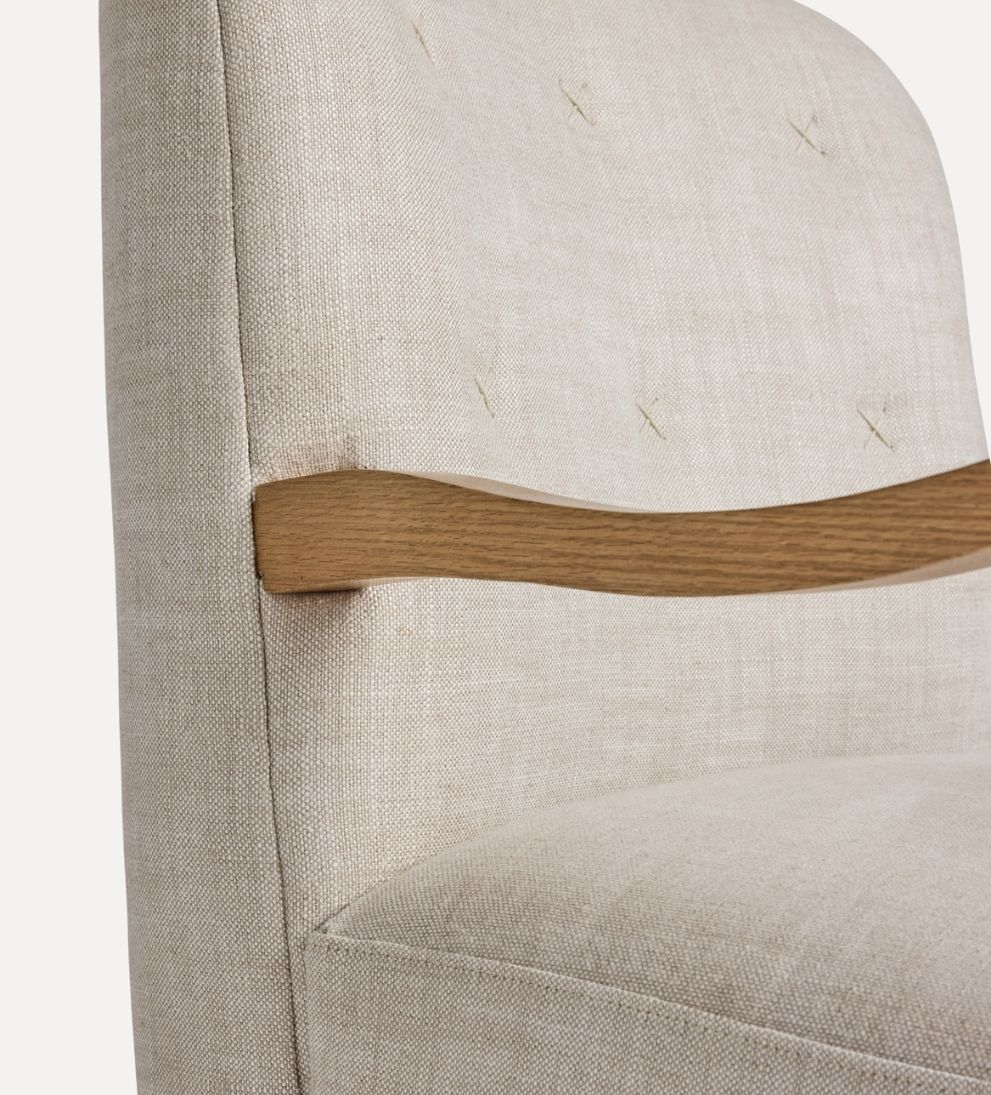 Milos Custom Walnut Lounge Chair Lounge Chairs