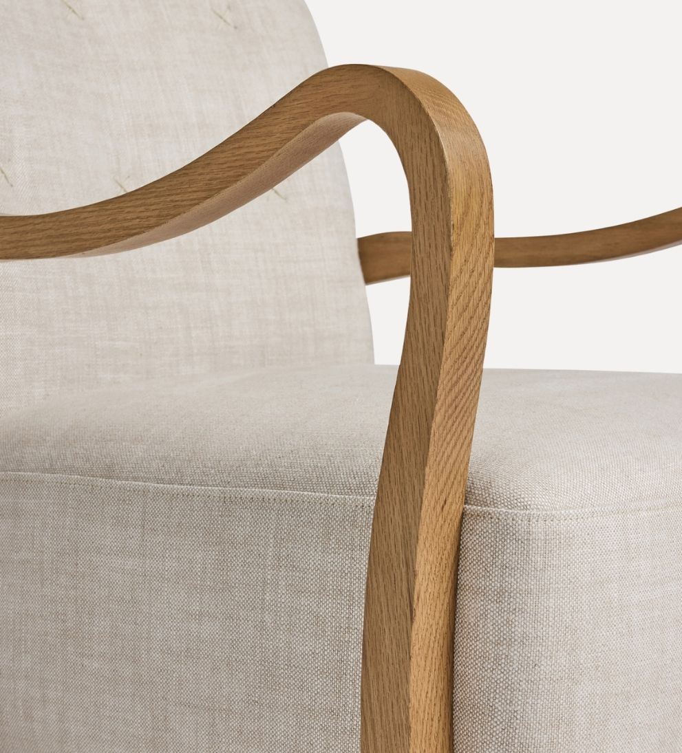 Milos Custom Walnut Lounge Chair Lounge Chairs