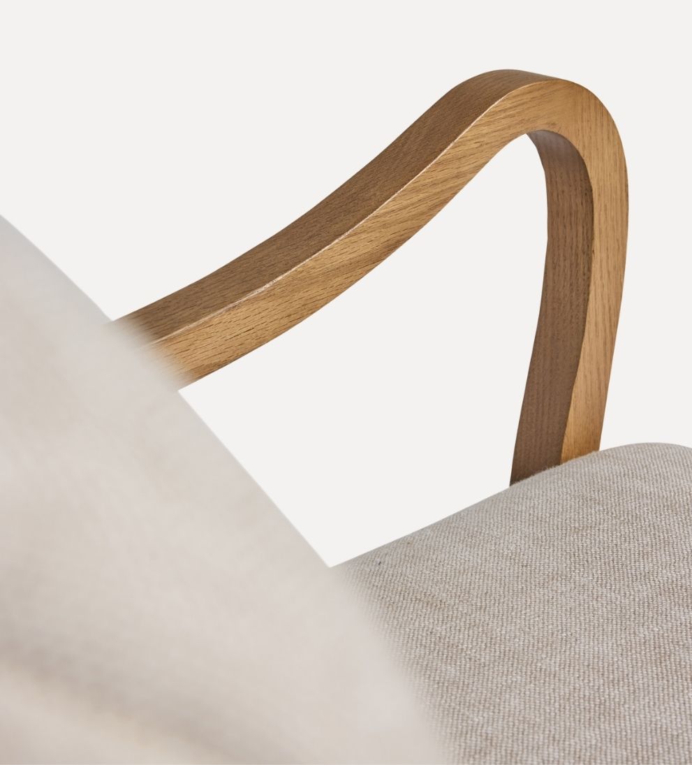 Milos Custom Walnut Lounge Chair Lounge Chairs