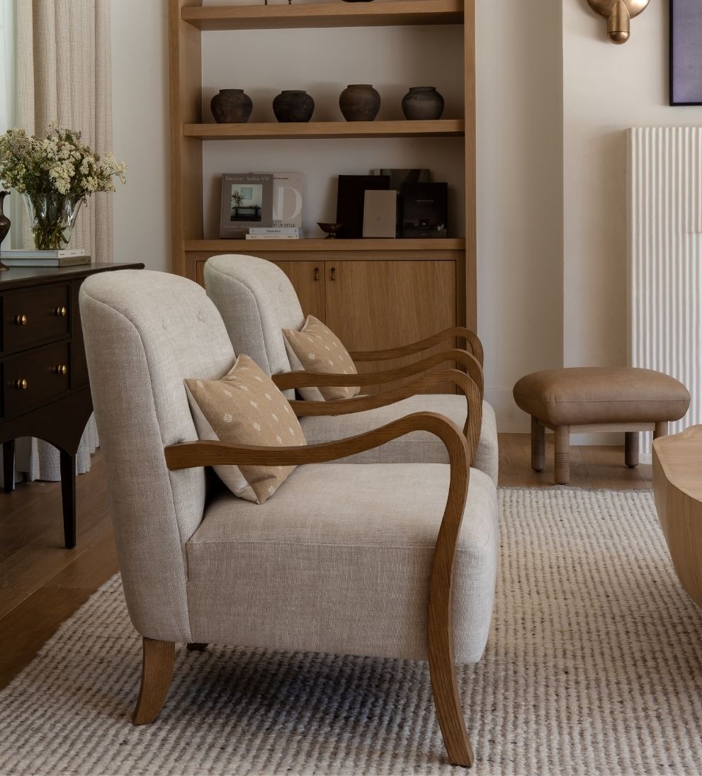 Milos Custom Walnut Lounge Chair Lounge Chairs