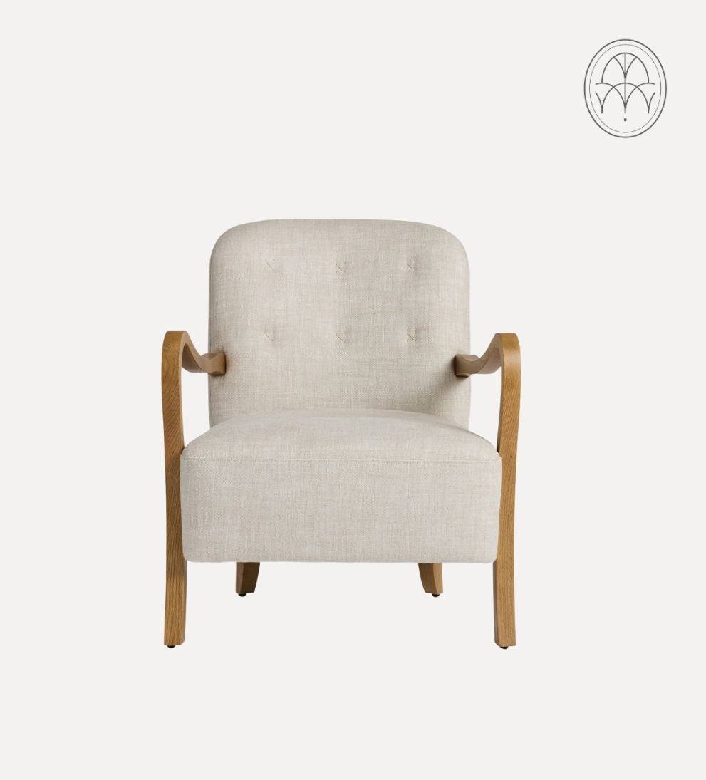 Milos Custom Walnut Lounge Chair Lounge Chairs