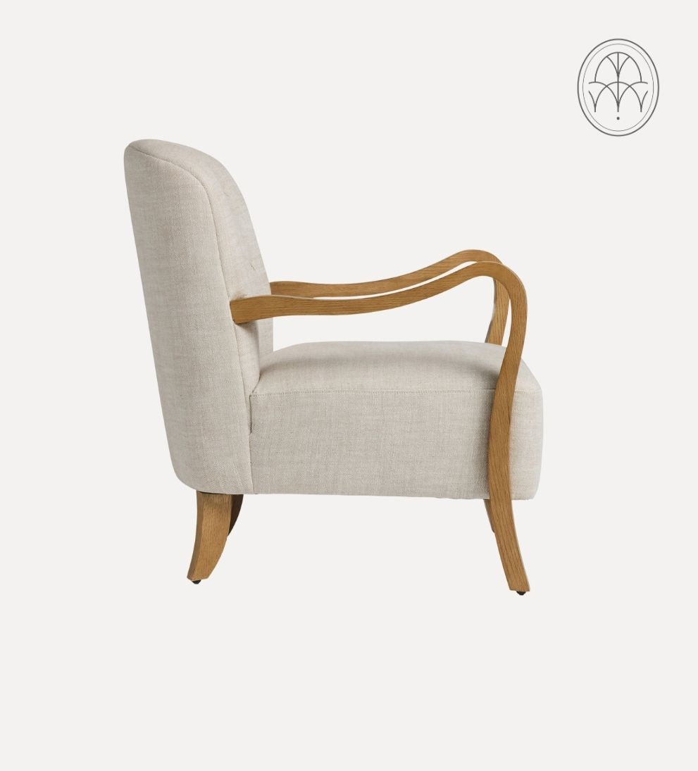 Milos Custom Walnut Lounge Chair Lounge Chairs