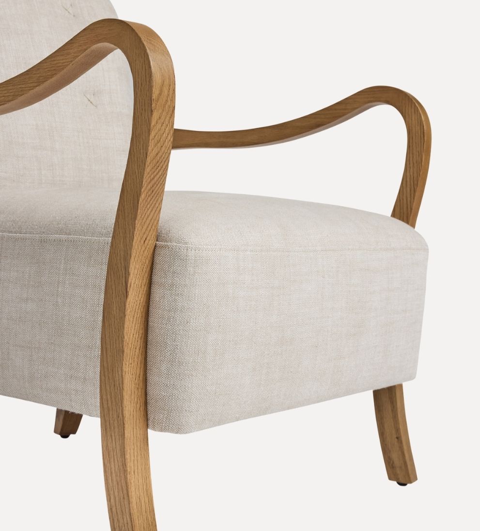Milos Custom Walnut Lounge Chair Lounge Chairs