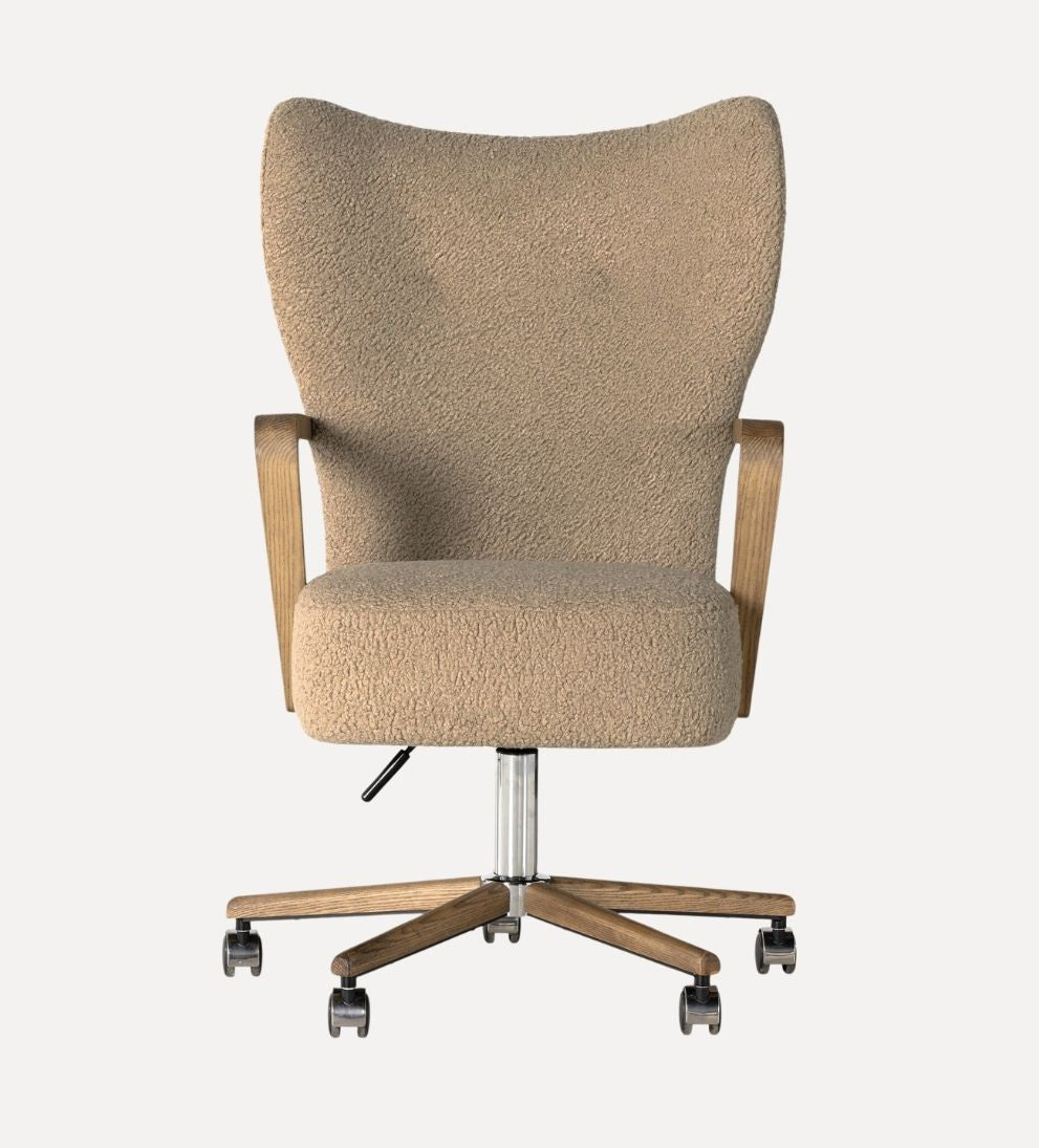 Morris Desk Chair in Sheepskin Camel Desk Chairs