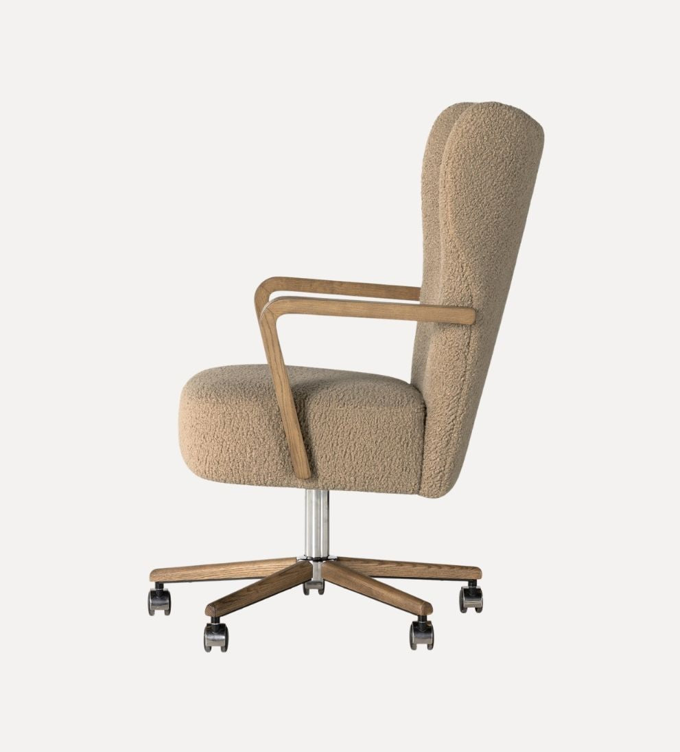 Morris Desk Chair in Sheepskin Camel Desk Chairs
