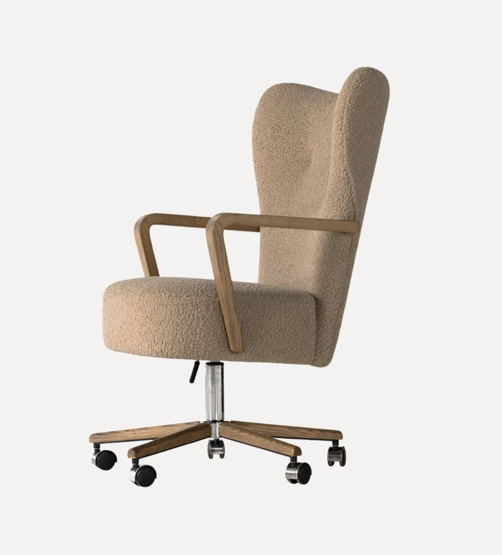 Morris Desk Chair in Sheepskin Camel Desk Chairs