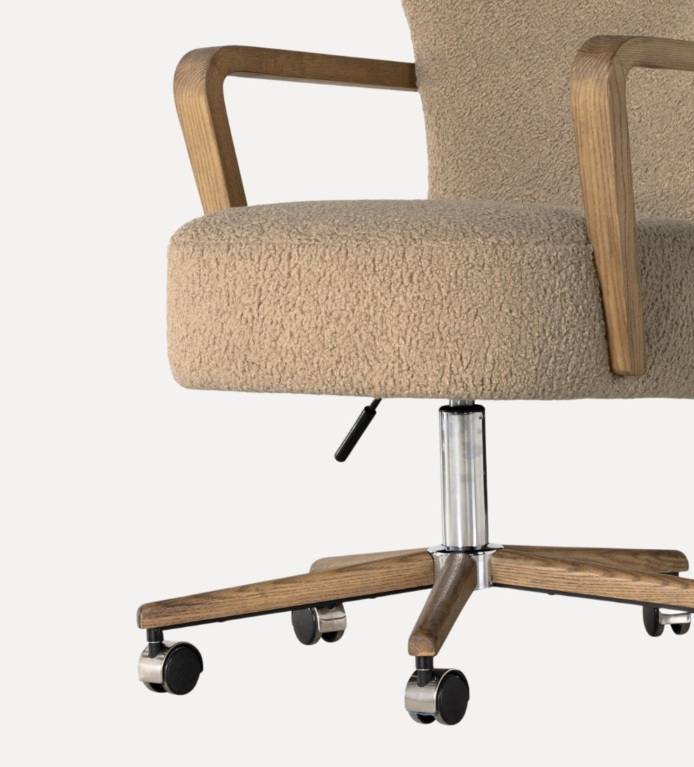 Morris Desk Chair in Sheepskin Camel Desk Chairs