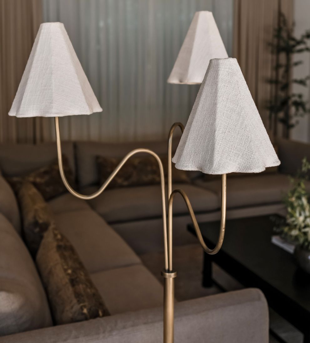 Camille Multi-Light Brass Floor Lamp Floor Lamps