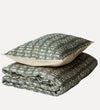 Flora Block Print Quilt in Olive Quilt
