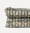 Flora Block Print Quilt in Olive Quilt