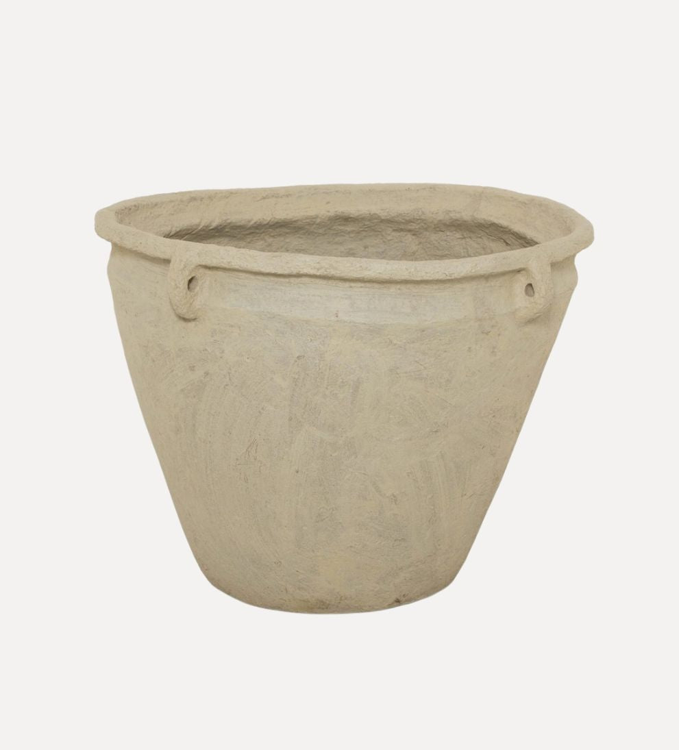 Oliver Tall Paper Mache Vessel Planters + Pots