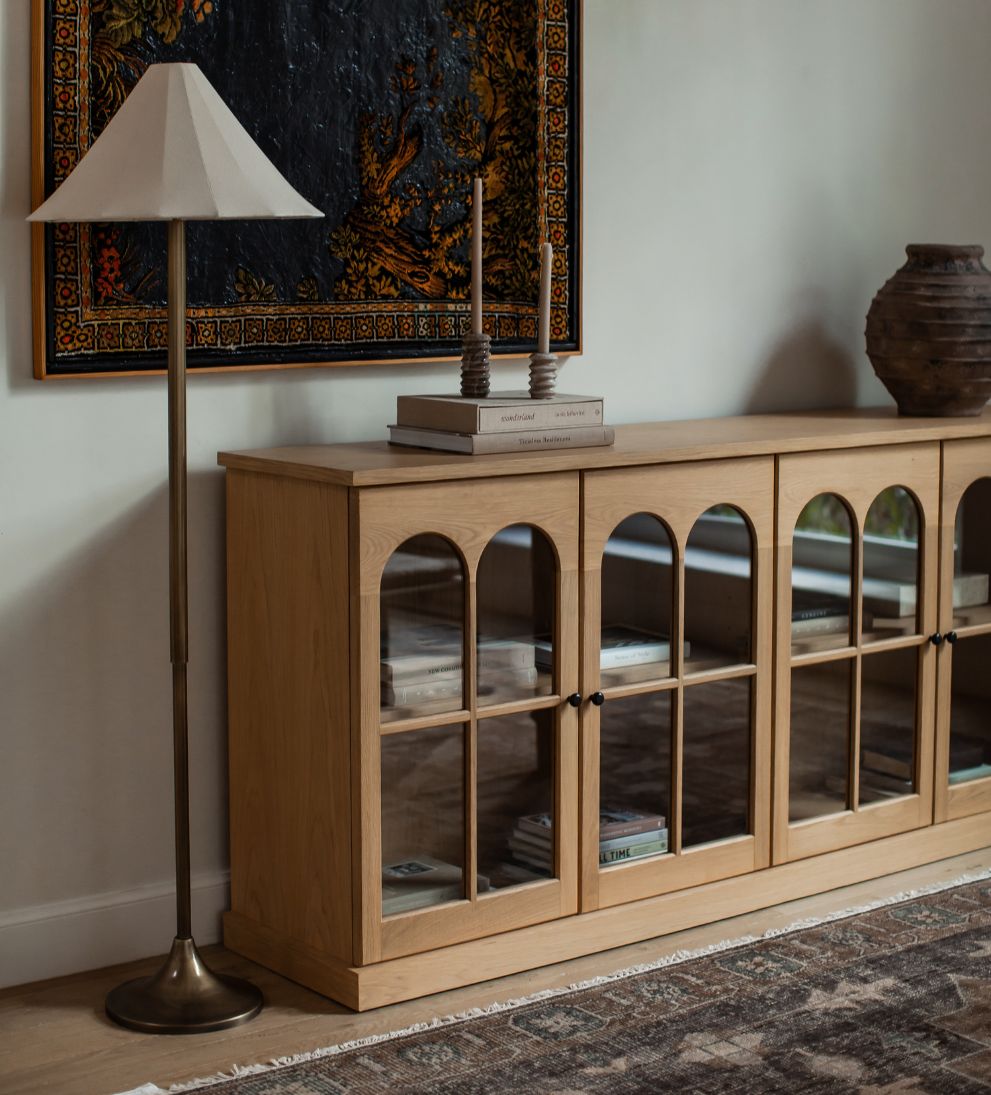 Alena White Oak Credenza Buffets & Sideboards