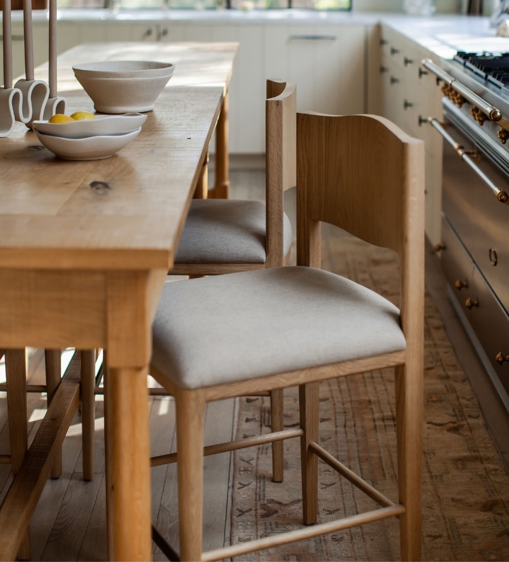 Ophelia White Oak Counter Stool Counter Stools
