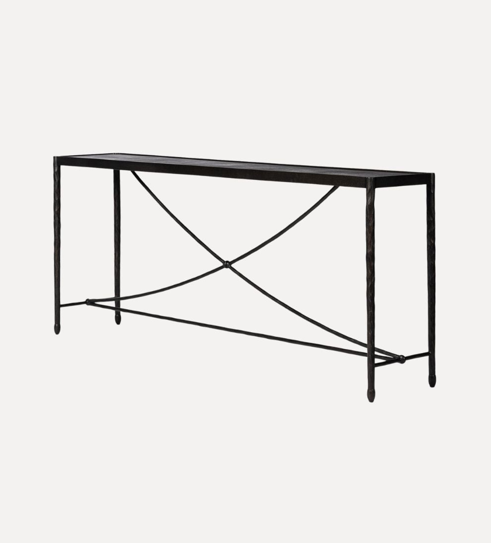 Otto Console Table in Textured Bronze Consoles