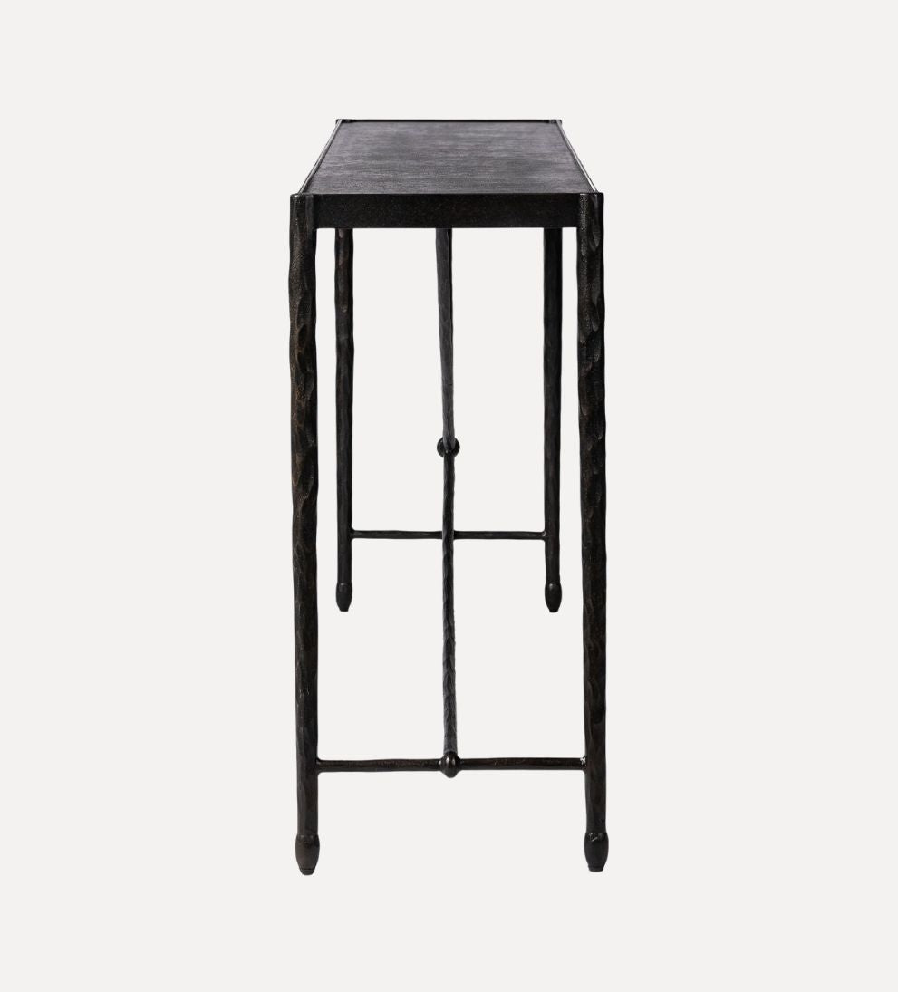 Otto Console Table in Textured Bronze Consoles
