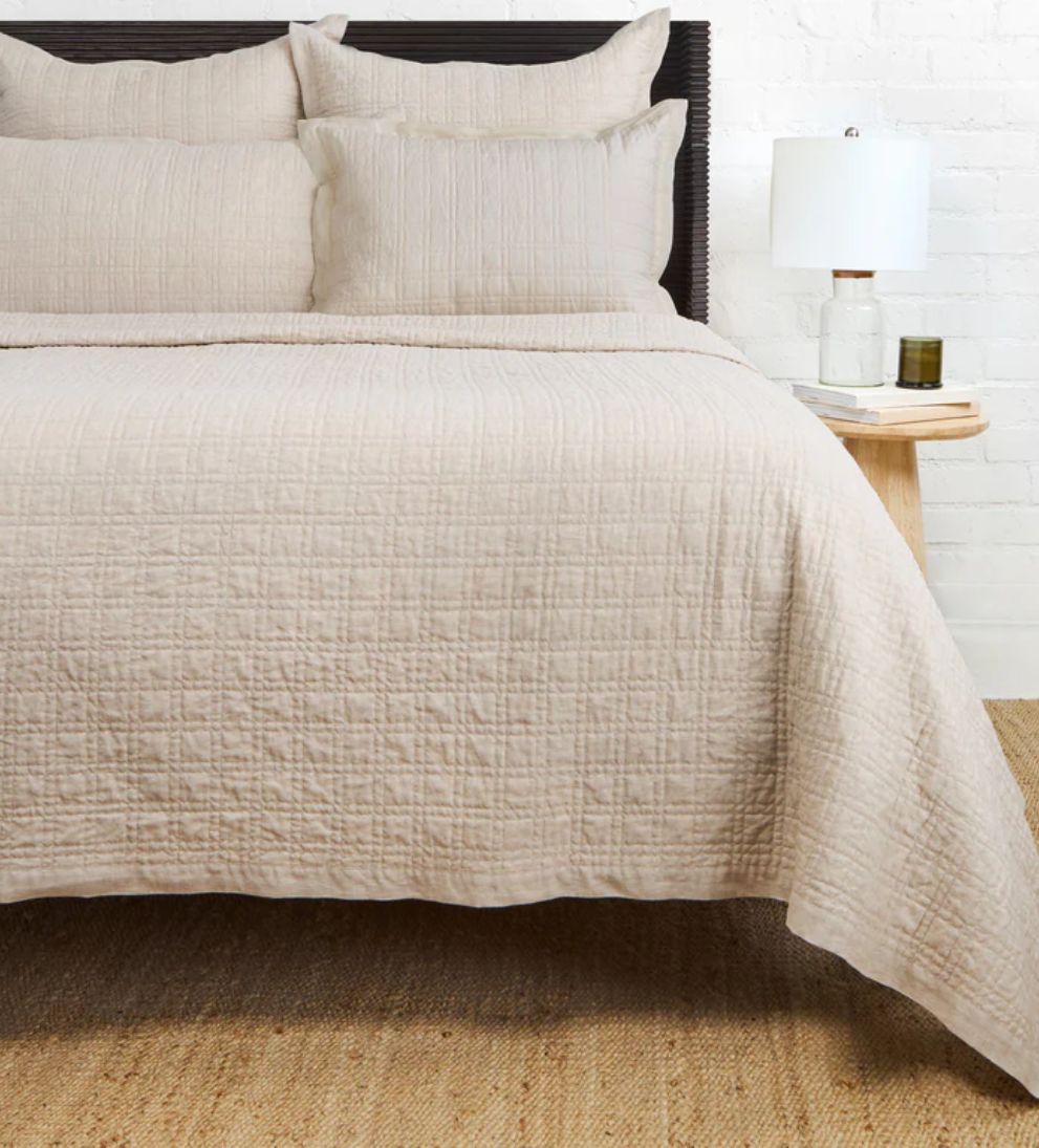Owen Coverlet in Flax Bedding