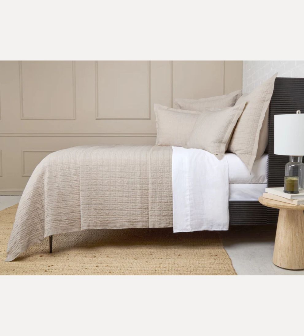 Owen Coverlet in Flax Bedding