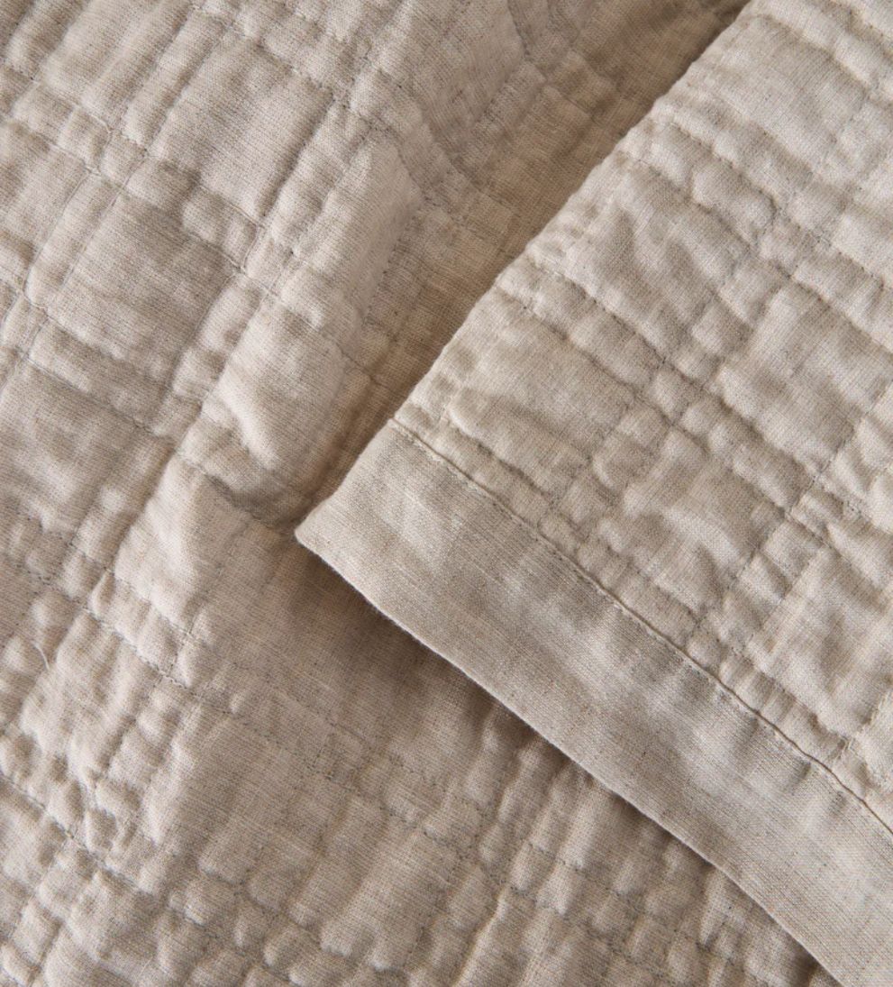 Owen Coverlet in Flax Bedding