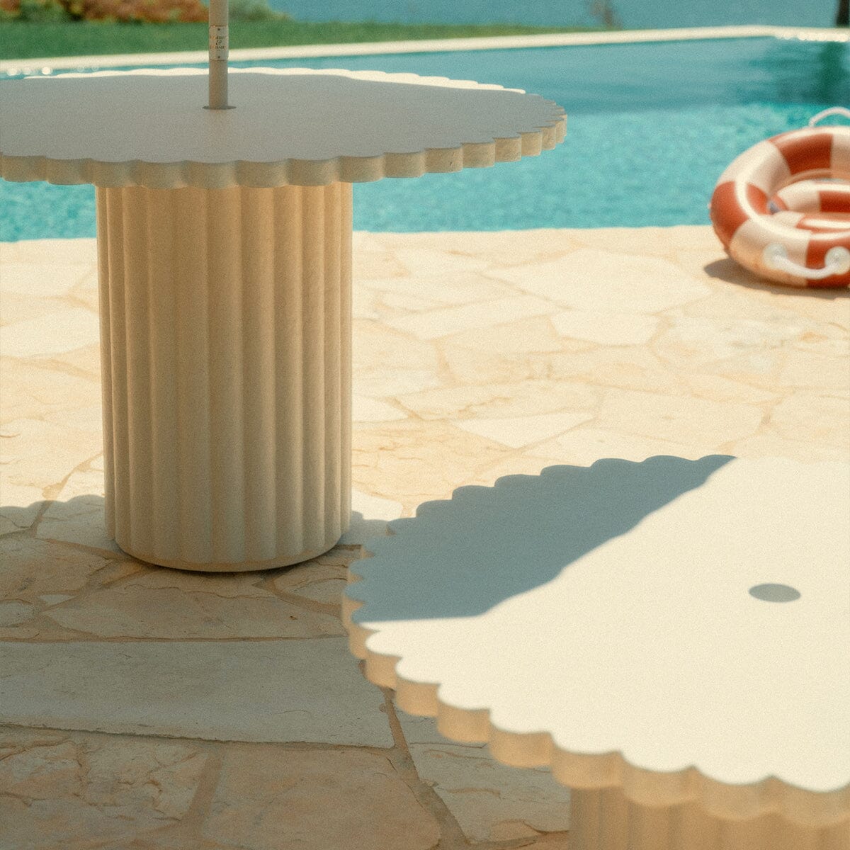 The Daisy Table - Antique White Outdoor Tables