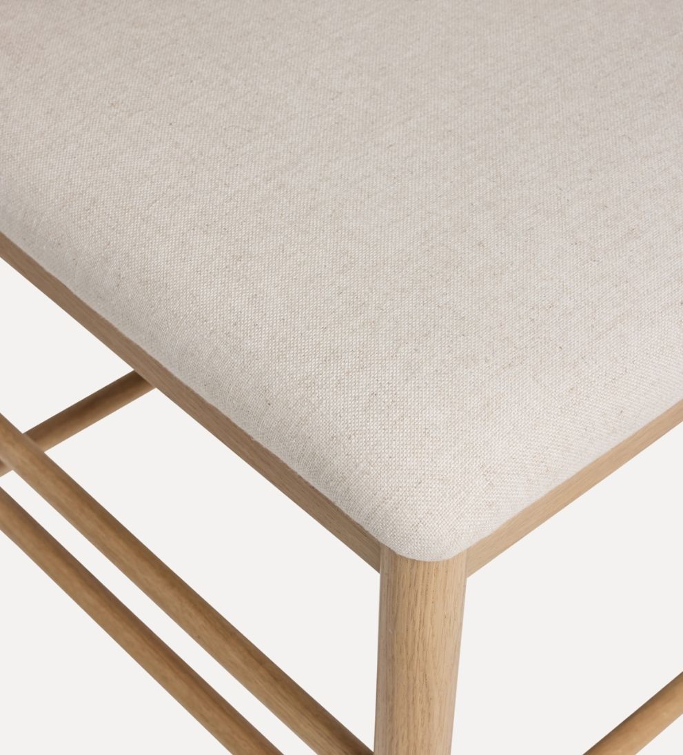 Palermo White Oak and Leather Counter Stool Counter Stools