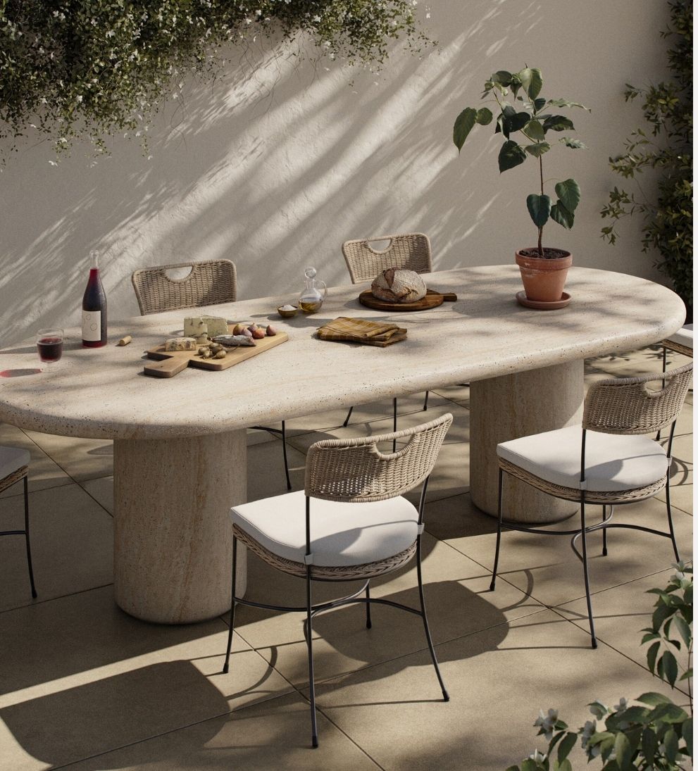 Patricia Outdoor Dining Table - Oval Outdoor