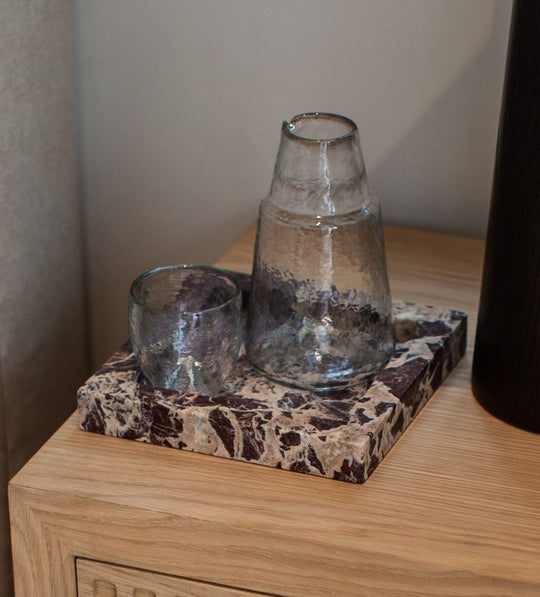 Pebbled Bedside Carafe Set