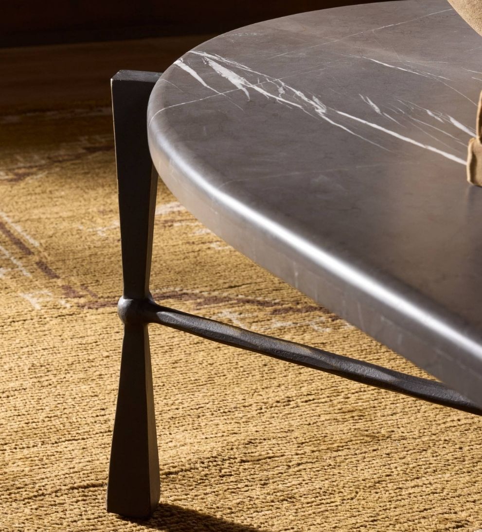 Raina Coffee Table in Grey Italian Marble Coffee Tables