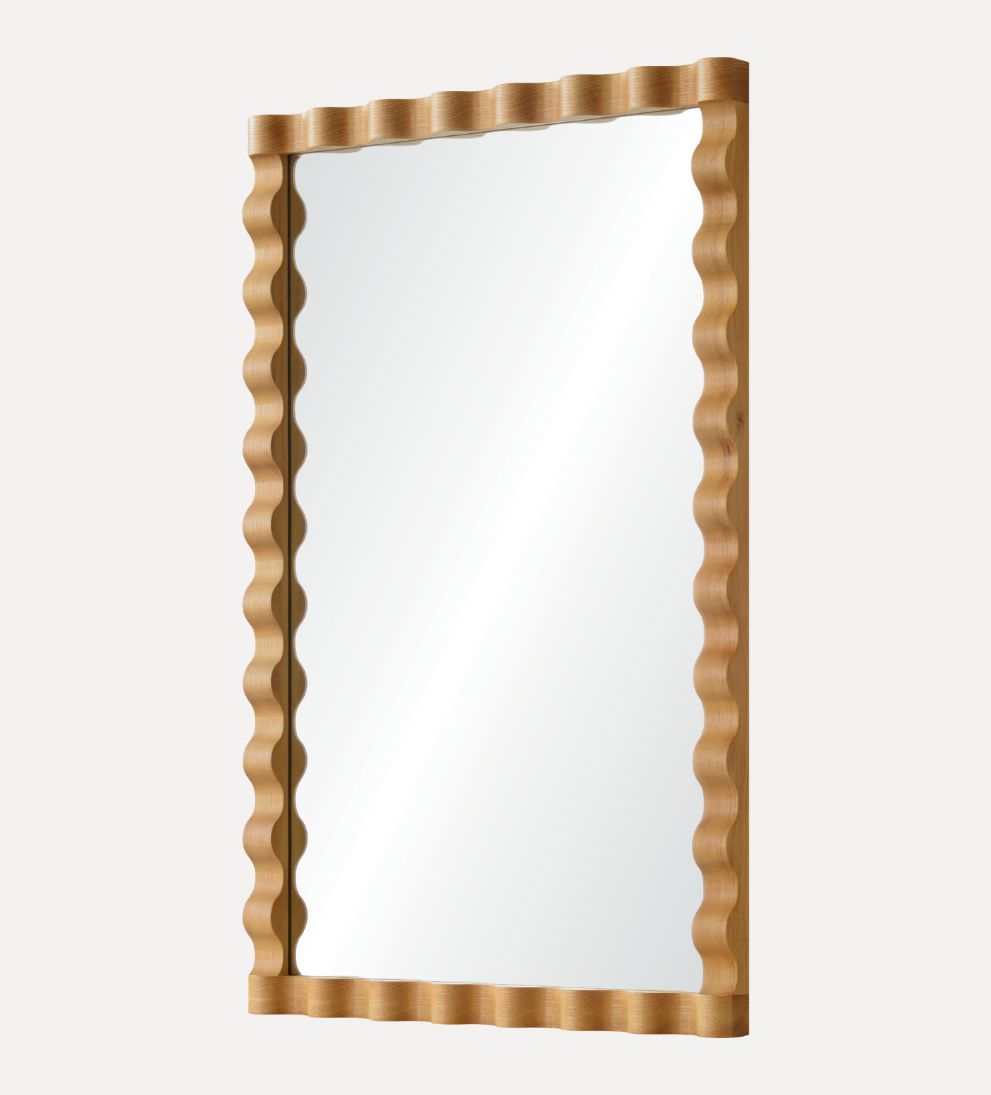 Ravello Edge Mirror in Light Oak Wall Mirrors