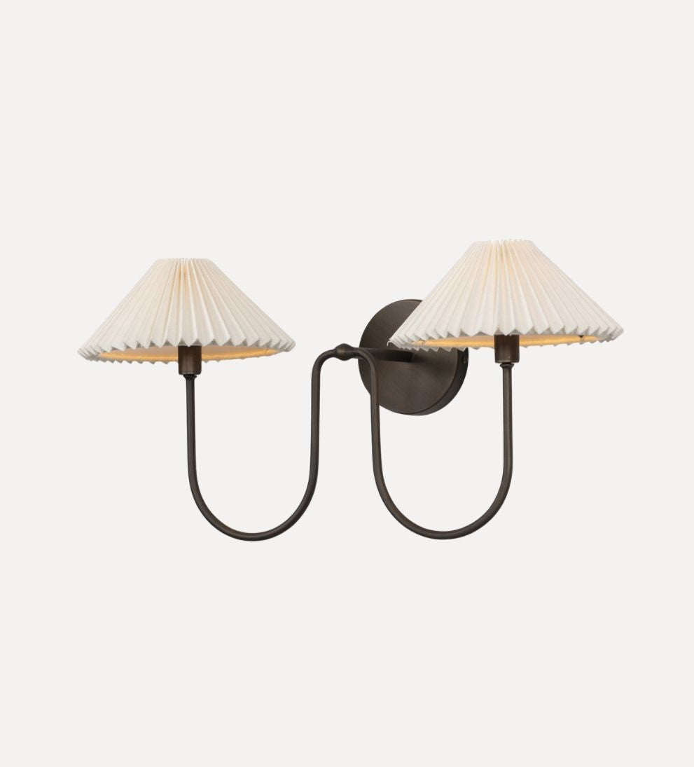Runa Double Sconce in Light Oil Rubbed Bronze Sconces
