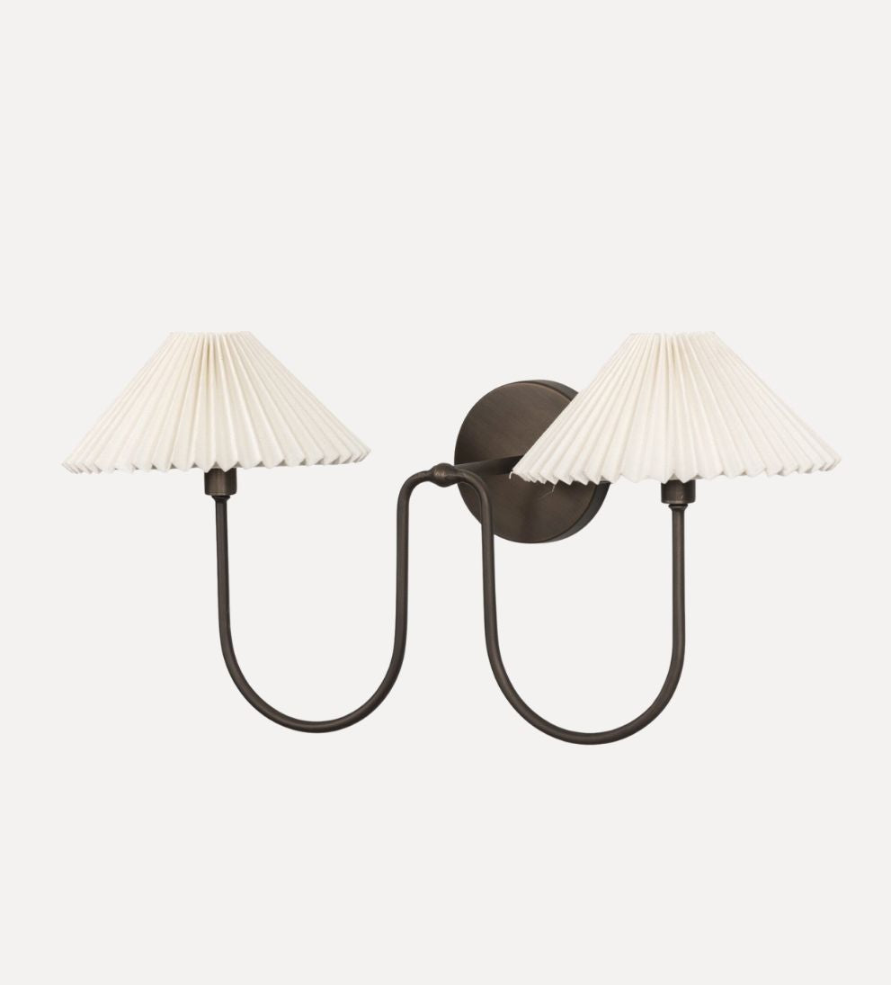 Runa Double Sconce in Light Oil Rubbed Bronze Sconces