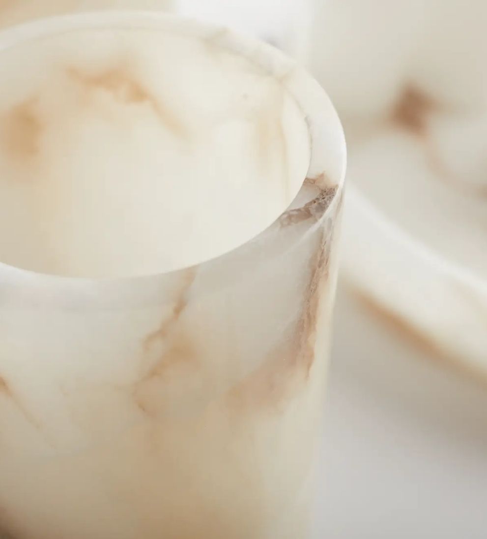 Santo Alabaster Hurricane Vases