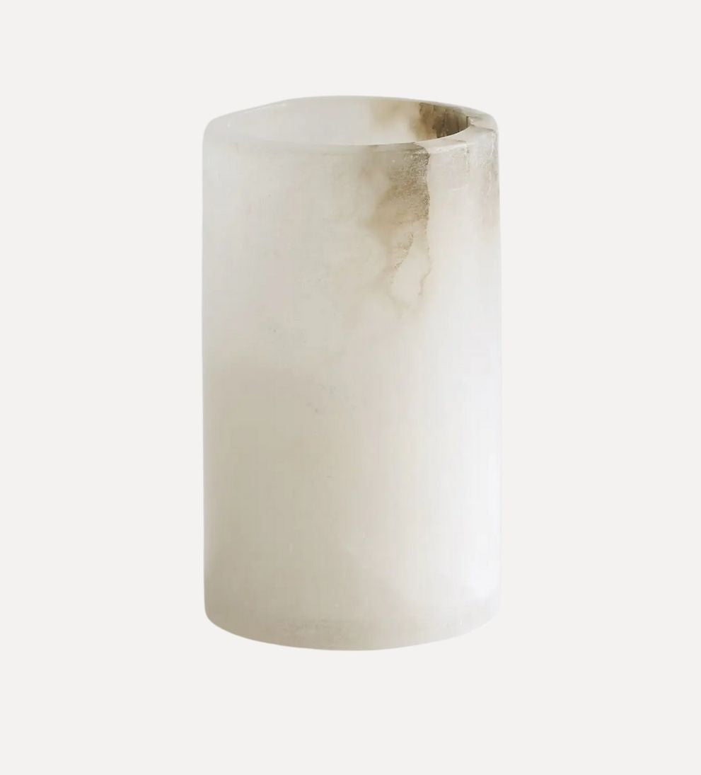 Santo Alabaster Tall Votive Vases