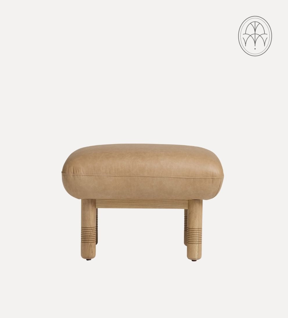 Siena Leather Stool Ottomans
