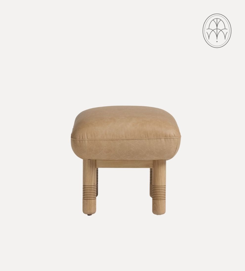 Siena Leather Stool Ottomans