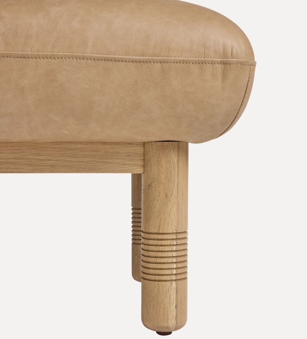 Siena Leather Stool Ottomans