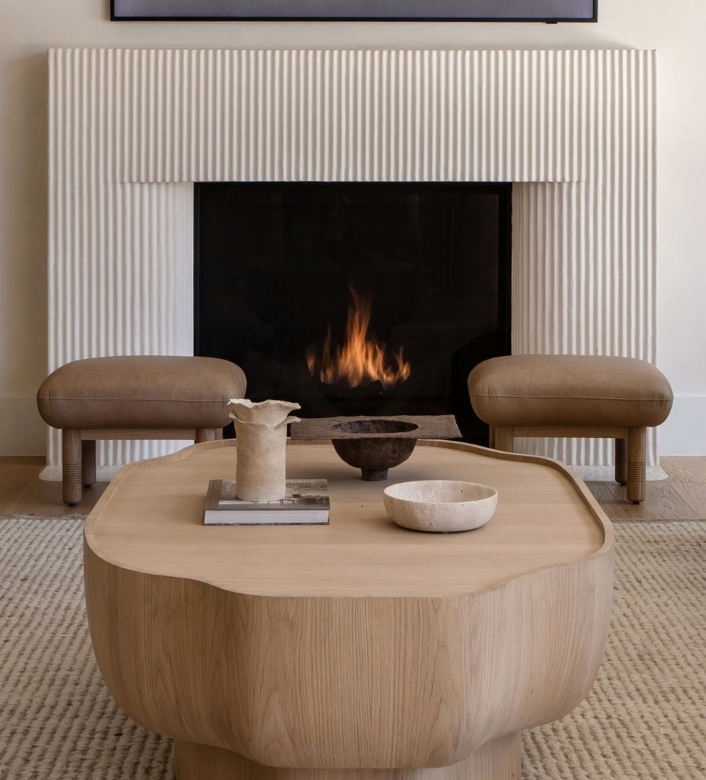 Siena Leather Stool Ottomans