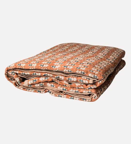 Flora Block Print Quilt in Sierra