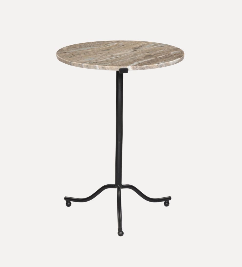 Siobhan End Table in Taupe Marble Side & End Tables