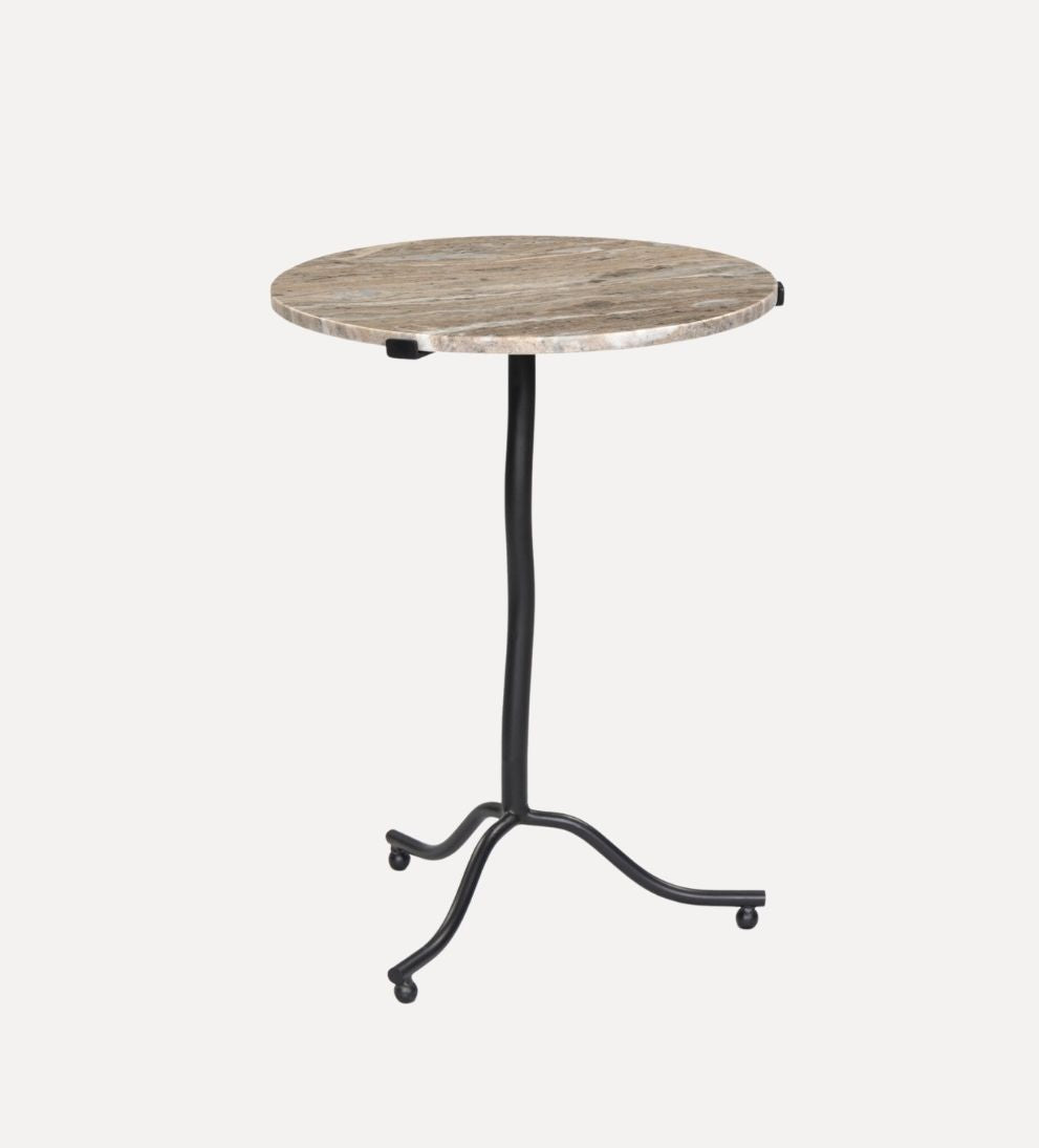 Siobhan End Table in Taupe Marble Side & End Tables