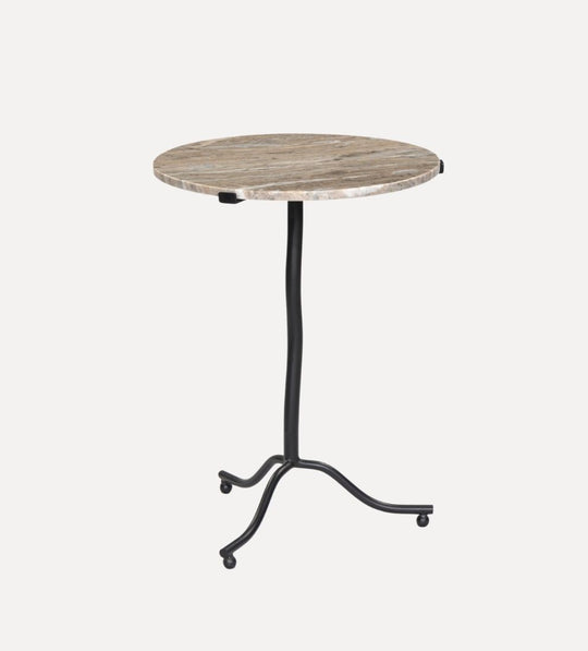 Siobhan End Table in Taupe Marble