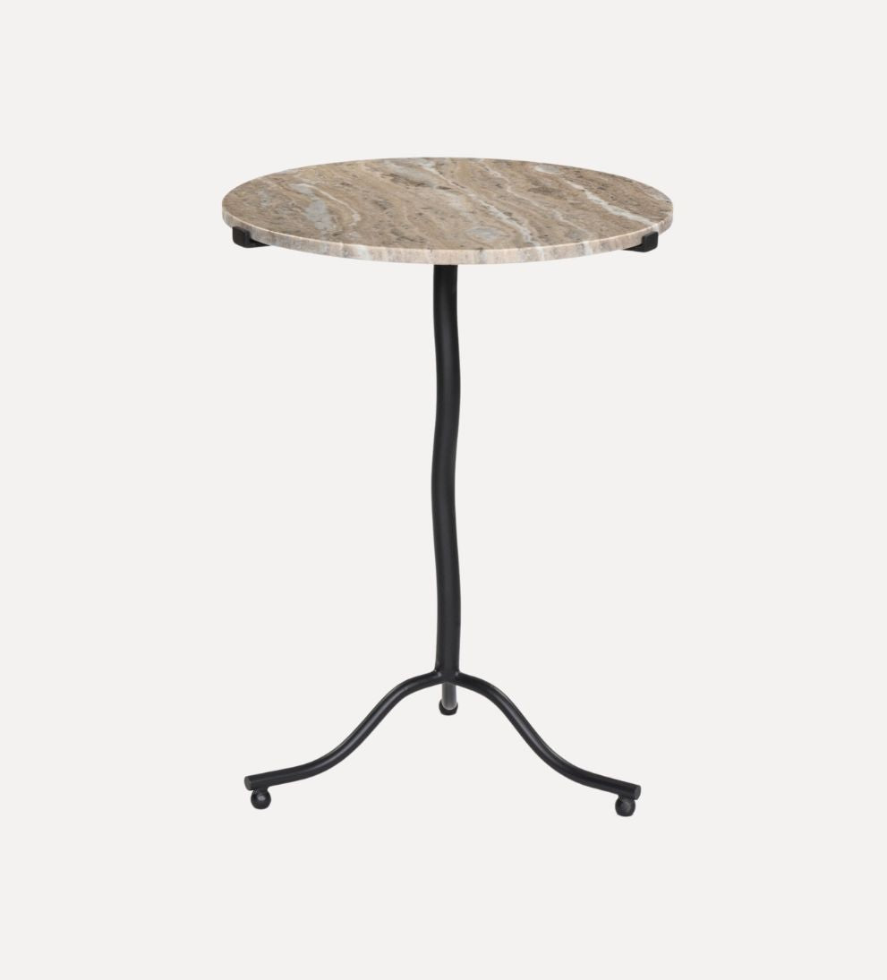 Siobhan End Table in Taupe Marble Side & End Tables