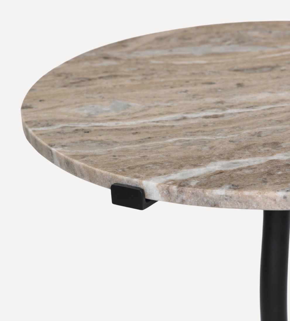 Siobhan End Table in Taupe Marble Side & End Tables