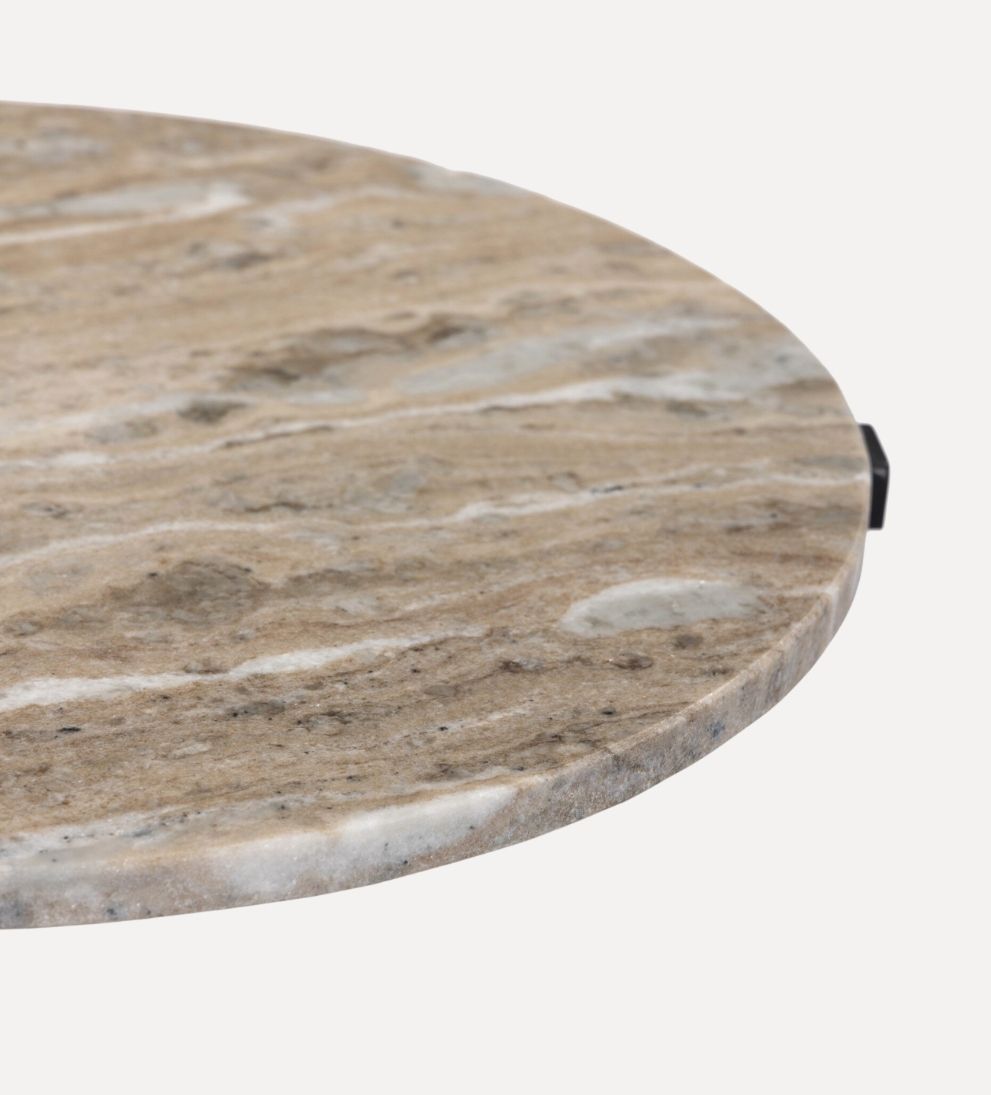 Siobhan End Table in Taupe Marble Side & End Tables