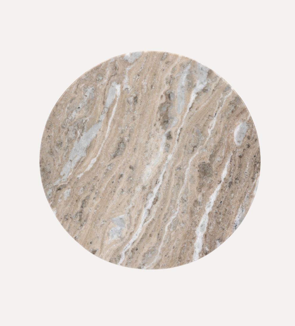 Siobhan End Table in Taupe Marble Side & End Tables