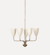 Sonia Chandelier in Aged Brass Pendants + Chandeliers